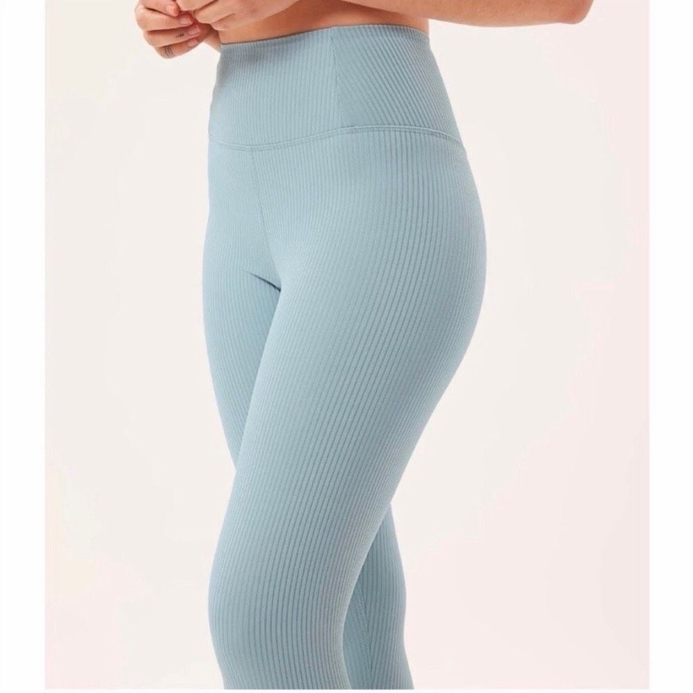 Girlfriend Collective Light Blue Rib Compression Set Size XXS - Picture 3 of 9